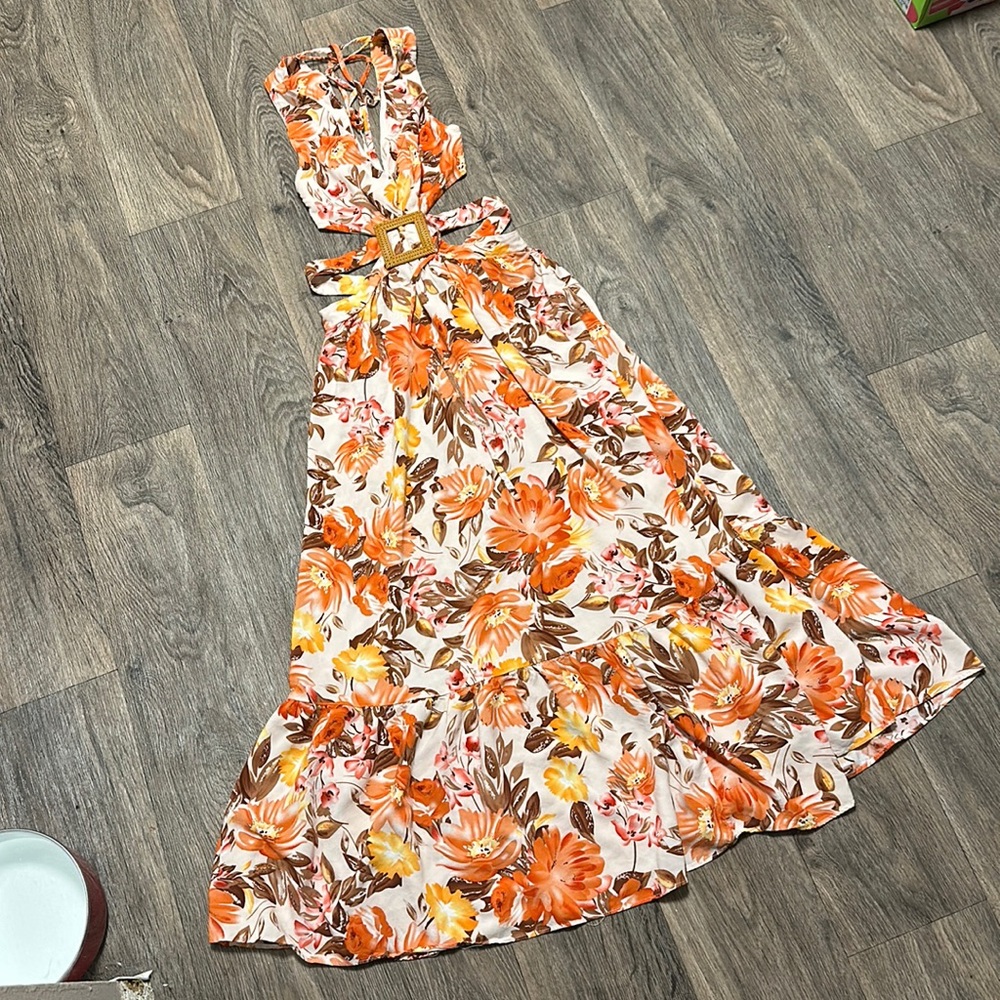 Hello Molly Text Only Maxi Dress, XS, US2/UK/6